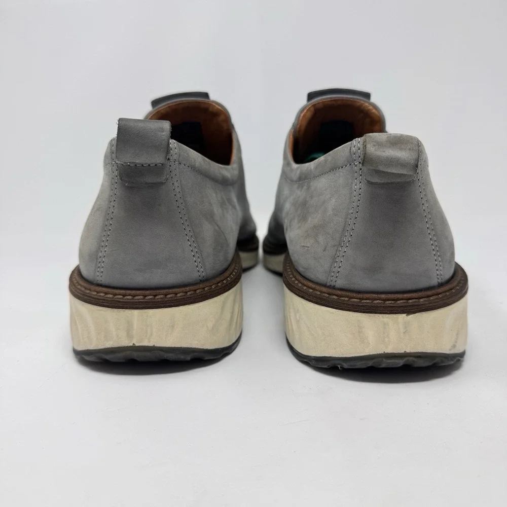 ECCO Hybrid Dress Sneaker Shoes Mens 11 Gray Leather Lace Up DriTan Derby - Picture 6 of 8